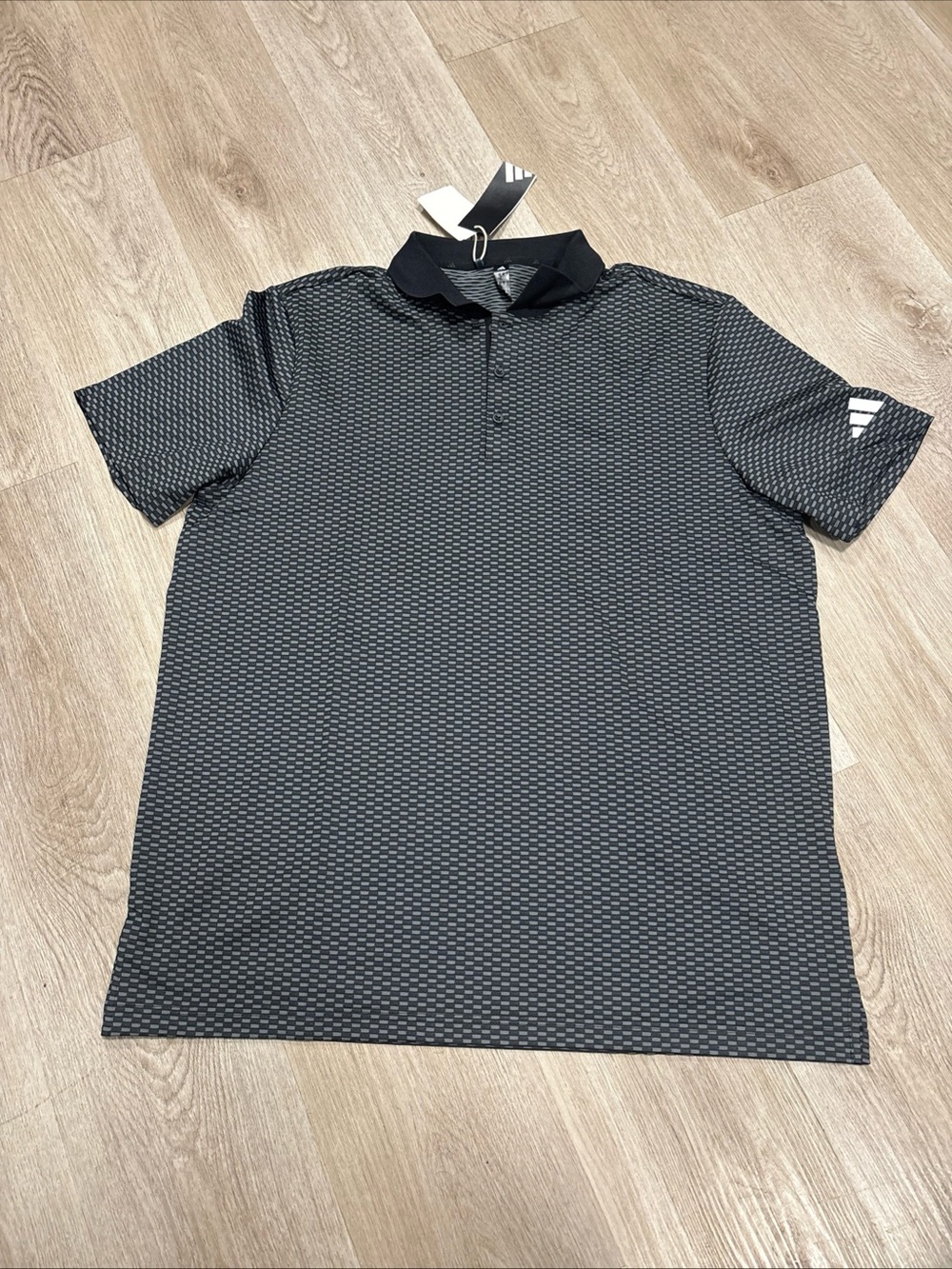 Adidas Mens XL Collegiate Navy BTC TXR Golf Polo Shirt Performance Geometric